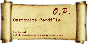 Osztovics Paméla névjegykártya